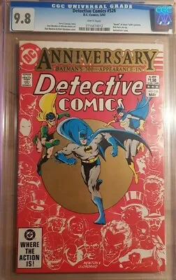 Buy 1983 Detective Comics 526 CGC 9.8 500th Anniversary Cover Batman Robin Batgirl • 304.38£