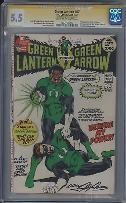 Buy Green Lantern 87 CGC SS 5.5 1st John Stewart 2nd Guy Gardner Neal Adams 1971 🔑 • 474.17£