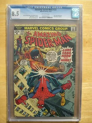 Buy Marvel Comics Spiderman # 123  Luke Cage Appearance.gwen Stacy   Cgc 8.5 • 189.75£