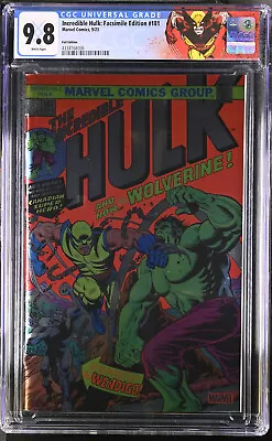 Buy Incredible Hulk #181 Facsimile Foil Edition CGC 9.8  2023 Wolverine Custom Label • 51.63£