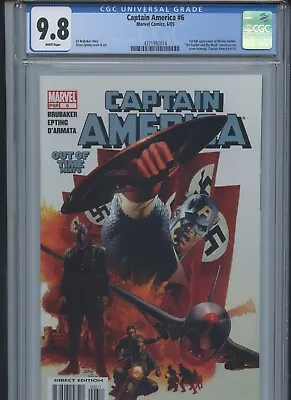 Buy Captain America #6 2005 CGC 9.8 (1st Full App Of Winter Soldier) • 150.94£