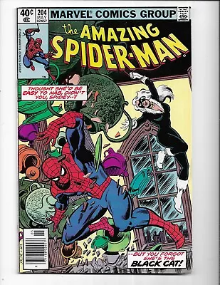 Buy Amazing Spider-man 204 - Nm- 9.2 - 3rd Black Cat - Sha Shan - Glory Grant (1980) • 20.91£