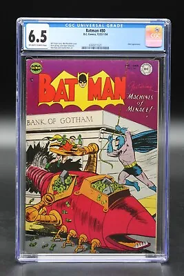 Buy Batman (1940) #80 Mortimer CGC 6.5 Blue Label OW/WH Pages Dick Sprang Joker App • 522.78£