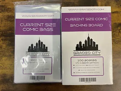 Buy 100 X Current Bags And Boards Graded City Comics • 22.49£