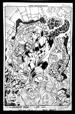 Buy Fantastic Four #37 By Carlos Pacheco 11x17 FRAMED Original Art Poster Marvel Com • 48.16£