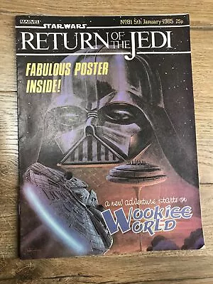 Buy Very Rare Star Wars Return Of The Jedi No 81 5th January 1985 • 18.99£