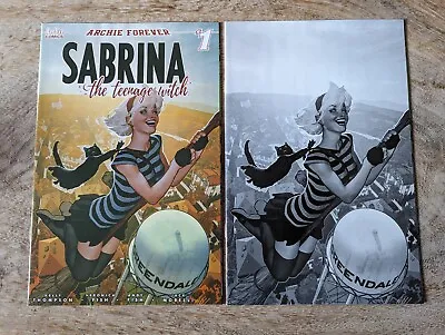 Buy SABRINA THE TEENAGE WITCH #1 ADAM HUGHES B&W VIRGIN VARIANT Archie Comics 2019 • 16.66£