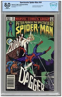 Buy Spectacular Spider- Man  # 64   CBCS   8.0   VF   White Pgs   3/82  1st App. & O • 91.62£