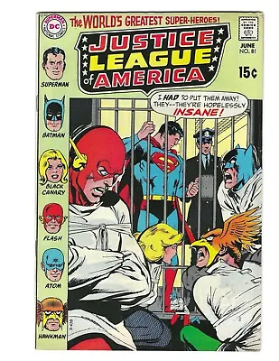 Buy Justice League Of America #81 DC 1970 FN/FN- Galactic Jest Master Combine Ship • 7.90£
