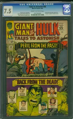 Buy Tales To Astonish 68 CGC 7.5 Jack Kirby Art Stan Lee Hulk LBJ Story 6/1965 • 111.20£