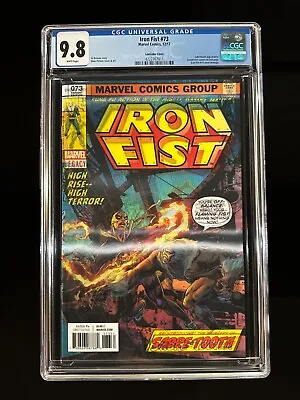 Buy Iron Fist #73 CGC 9.8 (2017) Lenticular - Iron Fist #14 Cover Homage, Sabretooth • 39.68£