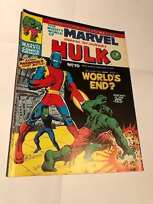 Buy Mighty World Of Marvel No. 70 Marvel Comics Group UK Magazine Feb 1974 HULK • 3.49£