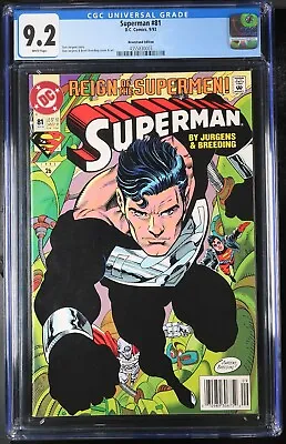 Buy Superman #81 - CGC 9.2 - 1993 - 📰Newsstand📰 • 50£