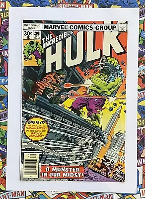 Buy Incredible Hulk #208 - Feb 1977 - Absorbing Man Appearance! - Vfn+ (8.5) Cents! • 16.99£