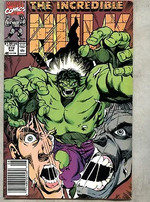 Buy Incredible Hulk #372-1990 Fn- Green Hulk & Grey Hulk Newsstand Variant • 5.53£