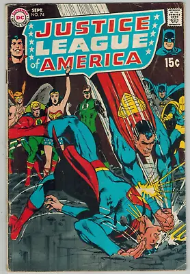 Buy Justice League Of America 74  Black Canary Leaves JSA!  JLA Silver Age 1969 VG • 23.61£