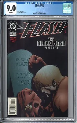 Buy Flash #140 CGC 9.0 VF/NM WP 1998 DC Comics The Black Flash Part 2 Of 3 3rd Cameo • 47.42£