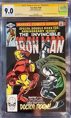 Buy Iron Man 150 CGC 9.0. Classic DR. Doom Cover. Signed By Creator Larry Lieber • 229.27£
