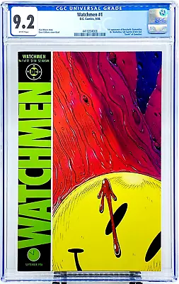 Buy Watchmen #1 CGC 9.2 NM White 1986 1st App Dr Manhattan Rorschach Key JUST GRADED • 89.55£