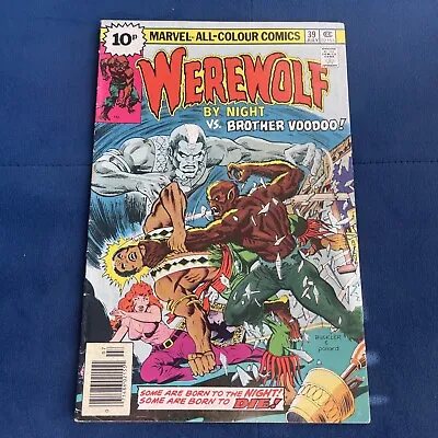 Buy WEREWOLF BY NIGHT #39 (1976) VS Brother Voodoo UK Pence Variant • 14.99£
