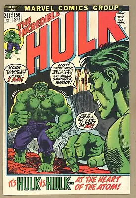 Buy Incredible Hulk 156 VF- 1st Lord Visis + Krylar! JARELLA 1972 Marvel Comics V376 • 31.54£