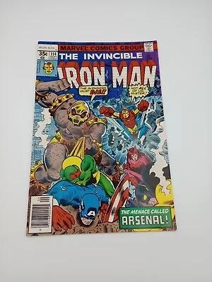 Buy Invincible Iron Man #114 (1978 Marvel) Key 1st Appearance Of Arsenal Newsstand  • 7.14£