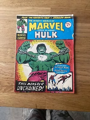 Buy Mighty World Of Marvel Comic, # 95, 1974, Stan Lee, Jack Kirby, Incredible Hulk • 4£