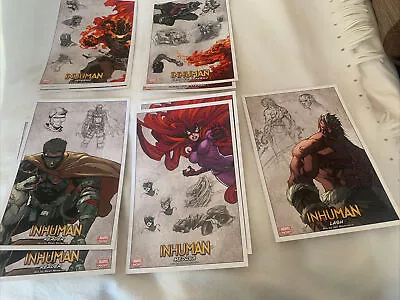 Buy Lithograph Promo Print Marvel Inhuman 5 Characters Art By Joe Madureire. Bundle • 8£