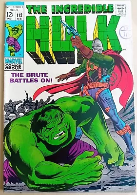 Buy Hulk # 112 - FN- (5.5) - Marvel 1969 - 12 Cents Copy With UK Stamp - Trimpe Art  • 12.50£