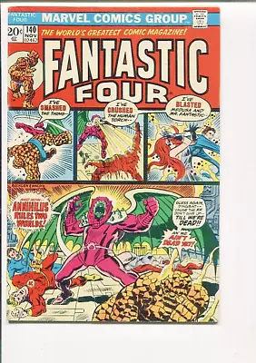Buy Fantastic Four 140 Fn-vf Origin Annihilus 1973 • 12.65£