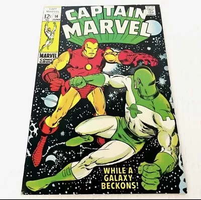 Buy Captain Marvel #14 Marvel Comics Group Silver Age Comic Book Comics Code • 16.05£