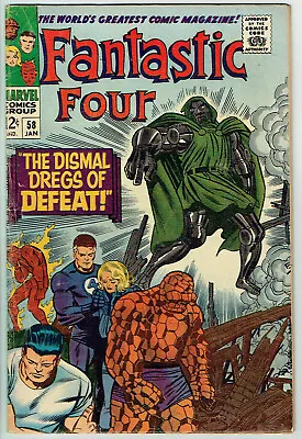 Buy FANTASTIC FOUR  58  VG+/4.5  -  Cool Doctor Doom Cover From 1967! • 47.96£