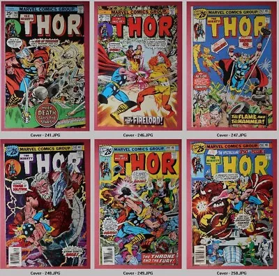 Buy Marvel Comics - Thor - 241, 246, 247, 248, 249 & 250 - 6 Books - 1975 & 1976 • 15.98£