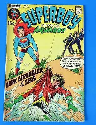 Buy SUPERBOY #171 COMIC BOOK ~ 1st APP AQUABOY ~ 1971 DC BRONZE AGE ~ FN • 16.09£