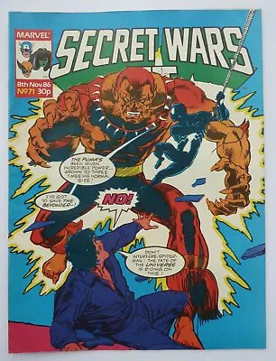 Buy Secret Wars II #71 - Marvel UK Comic - 8 November 1986 F/VF 7.0 • 5.99£