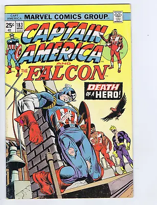 Buy Captain America And The Falcon #183 Marvel 1975  Death Of A Hero !  • 11.04£