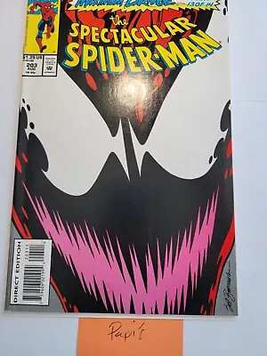 Buy Spectacular Spiderman #203 1993 Maximum Carnage Arc 13 Of 14 KEY FLASH SALE!!! • 5.56£
