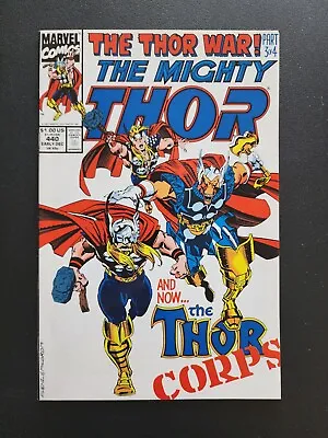 Buy Marvel Comics The Mighty Thor #440 December 1991 1st App Thor Corp (c) • 10.41£