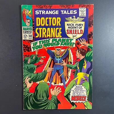 Buy Strange Tales 160 Silver Age Marvel 1967 Stan Lee Steranko Doctor Strange Comic • 23.95£