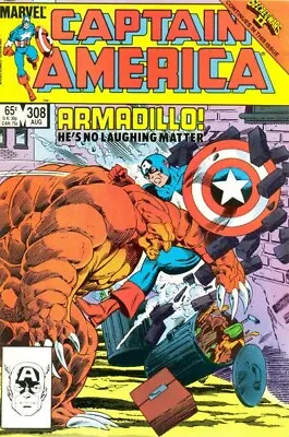 Buy Captain America #308 VF/NM Marvel 1985 1st App Armadillo | Secret Wars II • 15.98£