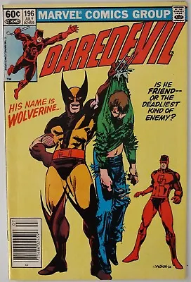Buy Daredevil #196 Newsstand (1983) Key 1st Meeting DD & Wolverine  • 7.92£