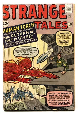 Buy Strange Tales #105 1963-2nd Wizard Human Torch G/vg • 68.88£