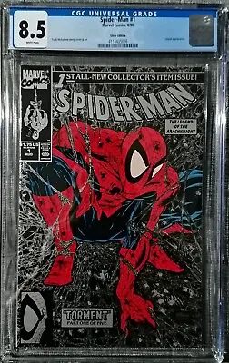 Buy Spider-man #1 1990 CGC 8.5 Torment Silver  Variant Todd McFarlane Cover Art • 34.99£