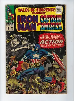 Buy Tales Of Suspense # 86 (iron Man, Mandarin & Captain America, Feb 1967) Vg- • 9.95£