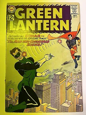 Buy Green Lantern #14/Silver Age DC Comic Book/1st Sonar/Origin Of Hector Hammond/VG • 46.59£