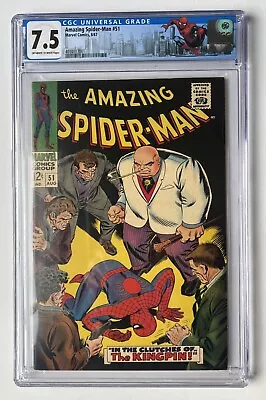 Buy Amazing Spider-man #51, CGC 7.5, Key 2nd Appearance Of The Kingpin • 518£