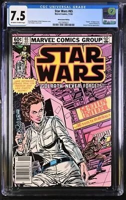Buy Star Wars 65 11/82 Marvel Comics Newsstand Variant CGC 7.5 (OW-W) • 27.11£