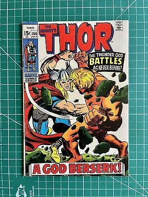 Buy Thor #166 2nd Full App Of HIM Adam Warlock 1969 CLEAN! With Detached Centerfold • 51.45£