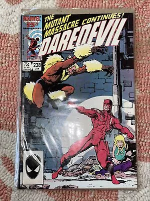 Buy DAREDEVIL #238 (1987) VF/NM Mutant Massacre Tie-In With Sabretooth Appearance • 12.87£
