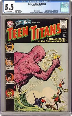 Buy Brave And The Bold #60 CGC 5.5 1965 4341446024 2nd App. Teen Titans • 324.25£